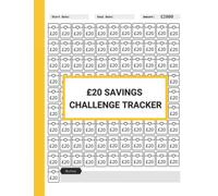 £20 Savings Challenge Tracker: 100 Days to Save £2000 Envelope Money Saving Challenge Notebook - 20 Pounds sterling Daily Savings Chart