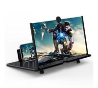 20" Screen Magnifier -3D HD Mobile Phone Magnifier Projector Screen for Movies, Videos, and Gaming-Foldable Phone Stand with Screen Amplifier-Supports All Smartphones (Black-20inch)