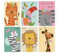 20 serviettes funny animals from the zoo as a table decoration for children for children's birthday parties 33 x 33 cm