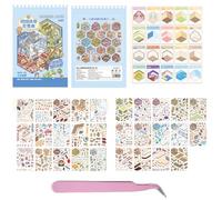 20 Set 3D House Stickers 3D Fun DIY Stickers Scene Collection Book for Kids Make Your Own Coffee Shop,Mofa Cabin,Bookstore Therapy for Adult Relief Stress Pass The Time