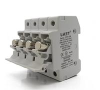 20 Set 4P 10/20A 1000V DC Fuse Holder with Fuse Fusible 10x38 gPV, Fuse Base for Solar System Protection Protected circuits (Size : 6.3A)