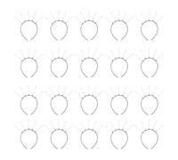 20 Set Black Spring Headband DIY Craft Blank for Women Events | Plastic and Iron Build, Five Point Spiral Top, Stable Rebound, Halloween Dance Performance Use