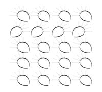 20 Set Black Spring Top Headband for Women, Fivepoint Spiral | Plastic and Iron Build, Smooth Surface for Decorating, Flexible Fit Design, Holiday Celebrations and Daily Wear