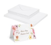 20 Set Blank Half Fold Greeting Cards, White Envelopes Kit, 4x6 Inch Thick Cardstock Stationery for DIY Invitations, Thank You Notes, Wedding, Birthday, and Party Celebrations