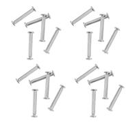 20 Set Chicago Binding Screws Kit Clip Plate Nuts Flat Head M4x16mm | Secure Locking and Flush Fit Design, for Leather and Book Binding, Heavy Duty Furniture Assembly