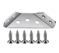 20 Set Corner Brackets Stainless Steel Furniture Angle Shelf Connector Cabinet Support Fixing Frame Brace with Screw for Furniture