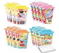 20 Set Funny Thank You Coffee Cup Themed Greeting Cards with Envelopes End Graduation Teacher Appreciation Cards Of Year Thanks A Latte Gift Card Holders for Coworker Teachers Team Staff Office School