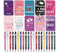 20 Set Nurse Gifts Bulk Nurse Appreciation Gifts Nurses Notebooks Pocket Notepads Ballpoint Pens Nursing Week Appreciation Thank You Gift for Medical Assistants Healthcare Staff Students Coworker