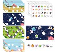20 Set Special Education 4-Theme Reward Chart 8 x 4 inch Autism Learning Sticker System Portable Behavior Management Tool Visual Schedule Behavior Intervention Kit
