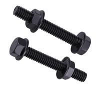 20-Sets 1/4-20 x 1-1/2" Hex Flange Bolts and Nuts Black, 304 Stainless Steel, Serrated Flange Anti-Vibration, UNC Full Thread