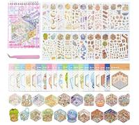 20 Sets 3D DIY House Stickers,Fun Cartoon DIY 3D Stickers Scenes for Teens Kids Adult Relief Stress Pass The Time,Make Your Own Warm Miniature Home Restaurant Noodles Dessert Shop