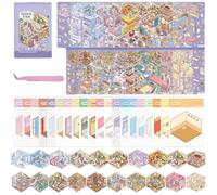 20 Sets 3D DIY Stickers Scenes Set,Cartoon Fun DIY 3D House Stickers Make Your Own Mini Room Library Candy Store Video Games City Hotpot Therapy for Adult Therapy Relief Stress Pass The Time
