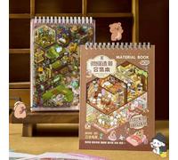 20 Sets 3D Scene Sticker Therapy for Adults Scene Sticker Book Fun Mini Cute Kawaii Stickers Therapy 3D Scenes 3D House Stickers Set Relief Stress Pass The Time