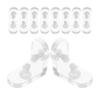 20 Sets Acrylic Corner Bracket L Shaped 90 Degree Support for Boxes | Clip Design, Stable Support, Easy Installation, High Transparency, Display Watches and Jewelry