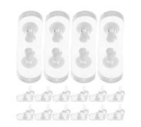 20 Sets Acrylic L Shaped Corner Brackets for Box Reinforcement | Clip Design, Crystal Finish, High Transparency, Discreet Connectors for Retail and Museum Showcases