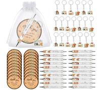 20 Sets Baby Shower Favors Gifts for Guests Include 20 Ballpoint Pens 20 Cute Animal Keychains 20 Thank You Greeting Cards 20 Organza Bags Baby Shower Party Favors Gender Reveal Souvenirs Prizes