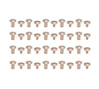 20 Sets Book Binding Screws, Curved Chicago Screws Assorted Kit, Round Head Rivets Fasteners, for DIY Leather Craft Belt Bag Shoes Purse 8 X 5mm 8 X 7mm