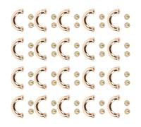 20 Sets Connection 16.5 x 11 x 6 mm Cylindrical Bow Buckle, Rustproof Light Gold Metal Buckles with Crossed Iron Screws, Easy Strap Replacement for Backpacks, Default