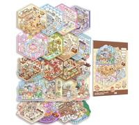 20 Sets DIY 3D House Stickers - Non-Toxic & Safe 3D House Scene Sticker - Create Your Own Mini House Sticker Scenes for Stress Relief - Creative Fun & Reusable DIY Sticker Therapy Kit for Age 3+