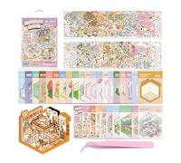 20 Sets DIY 3D Scene Sticker Book for Adults with Tweezers, 3D House Stickers Kit, Make Your Own Supermarket Restaurant Arcade Scene Stickers
