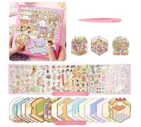 20 Sets DIY 3D Sticker Scene DIY Isometric House Sticker Therapy for Adults Stress Relief Pass The Time,Make Your Own Scene Stickers Miniature Kawaii Cartoon Funny Stickers for Kids