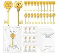 20 Sets Employee Appreciation Gifts Bulk Key Shape Appreciation Pins Thank You Cards Organza Bags Enamel Lapel Pins for Team Building Employee Recognition Gifts Office Staff Soccer Baseball Team