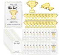 20 Sets Employee Appreciation Gifts Bulk Trophy Pins with Thank You Cards