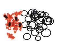 20 Sets Fishing Bait Hook Keeper Plastic Rod Holder for Sea Orange | Creative Style, Smooth Surface, Easy to Carry, Per Bag, Two Bags Included