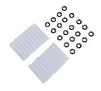 20 Sets Garage Door Hinge Quiet Roller Sleeves, Solid Construction 11mm ID 80mm Length Roller Door Roller Shaft Nuts Sleeves Garage Door Hinge Quiet Sleeves for Cars RV Garage Door