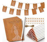 20 Sets Guess the Dress Bridal Shower Games for Guests, Includes Wedding Shower Games Cards, Water Soluble Pencils, Heart Clips, String Rope, Fun Wedding Decorations Party Supplies Games Ideas