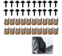 20 Sets High-Quality Tin Nut Screw Nut Clip Kit - Spring Sheet Metal Nut and U-Type Body Screws, Car Decoration Fixing Block, U-shaped Valve Body Screw, for Secure Mudguard Clips and Car Accessories