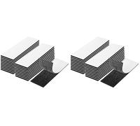 20 Sets Hook and Loop Tape Sticky Back, 3 × 10 cm Double Sided Sticky Pads Self Adhesive, Double Sided and Removable for Walls, Floor, Plastics, Glasses, Metals (Pack of 2)