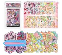 20 Sets Large DIY 3D Sticker Scene DIY Isometric House Sticker Therapy for Adults Stress Relief Pass The Time,Make Your Own Terrifying Scene Miniature Kawaii Cartoon Funny Stickers for Kids Girl Boy