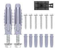 20 Sets M10x50mm Masonry Brick Wall Fixing Plugs and Concrete Screw, Heavy Duty Coach Screw Strong Wall Plugs and Screws Set Zinc Plated Masonry Screws for TV Bracket Fence Shelves Mounting