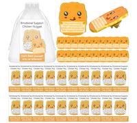 20 Sets Positive Pins Enamel Pins Bulk Include 20 Chicken Nugget Motivational Pin 20 Affirmation Cards 20 Organza Bags for Employee Coworker Appreciation Gifts Thank You Gifts Team Recognition Pin