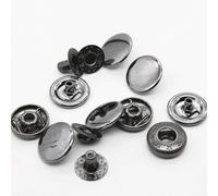 20 Sets Press Studs Snaps Fasteners Buttons, 15mm Sew on Snap Buttons Black Press Stud for Clothing Sewing Handbag DIY Crafts