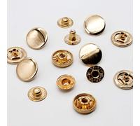 20 Sets Press Studs Snaps Fasteners Buttons, 15mm Sew on Snap Buttons Gold Press Stud for Clothing Sewing Handbag DIY Crafts