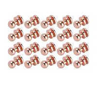 20 Sets Rose Gold Rivets, Brass Round Button Studs Double Cap Metal Rivets Handbags Studs with Screw for Leather Crafting (lst7X6mm)