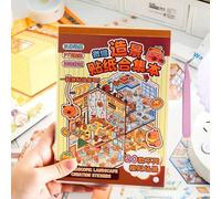 20 Sets Scene Sticker Book for Kids,3D Sticker Scenes for Adults Fun Mini Cute Kawaii Stickers Therapy 3D Scenes 3D House Stickers Set Relief Stress Pass The Time