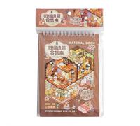 20 Sets Scene Sticker Book for Kids,DIY 3D House Stickers,Fun DIY Stickers Scene Make Your Own Supermarket,Coffee Shop,Miniature 3D Landscaping Sticker for Relief Stress Pass The Time