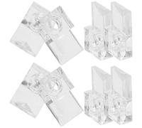 20 Sets Stainless Steel Mirror Clips Wall Hanging Kit for Frameless