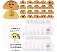 20 Sets Taco Lapel Pin Gift - Motivational Employee Appreciation Set with Encouragement Cards, Thoughtful Colleague Thank You Gifts for Work Anniversary & Team Recognition