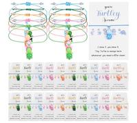 20 Sets You're Turtley Awesome Gift Include Sea Turtle Bracelets Good Luck Bracelets Bags Greeting Cards Thank You Gifts Christmas Employees Appreciation Gift Bulk for Coworkers Staff Team Teacher