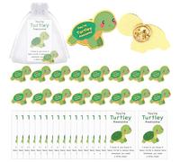 20 Sets You're Turtley Awesome Inspirational Gifts Bulk Positive Turtle Pins Greeting Pun Cards and Bags Employee Appreciation for Coworker Staff Volunteer Teacher Nurse Pocket Favor