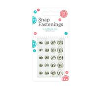 20 Sew on Snap Fasteners Fastenings - 4 Assorted Sizes 6,7,9,11 Metal Clothes Poppers