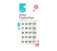 20 Sew on Snap Fasteners Fastenings 4 Assorted Sizes Metal Clothes Poppers