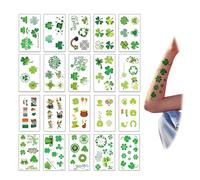 20 Sheet St.Patrick's Day Shamrock Tattoos,Shamrock Temporary Tattoo Stickers for Kids Adults,St. Paddy's day Irish Tattoo Sticker Clover Tattoos,Parade and Favors Party Decorations