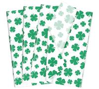 20 Sheet Watercolor Clover Shamrock Tissue Paper, 20x14in Green Shamrock Pattern Art Paper for Irish St. Patrick's Day Spring Party Home Decor Gift Crafts
