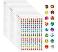 20 Sheets/3520Pcs Color Coding Labels, Sparkle Round Dot Stickers 16 Colors Laser Shiny Circle Mini Stickers for Behavior Chart Classroom Office Home Planner Art DIY