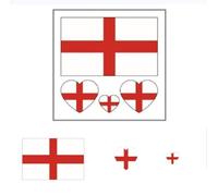 20 Sheets (80Tattoos) St George’s Cross England Flag Tattoos Stickers, Temporary Face Body Tattoo Sticker for Football World Cup, Rugby Country Flag, St Georges Day